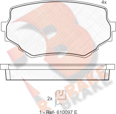 R Brake RB1319 - Тормозные колодки, дисковые, комплект autosila-amz.com