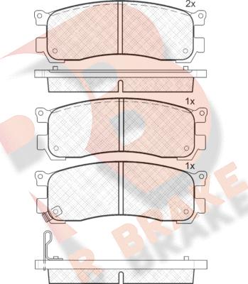 R Brake RB1382 - Тормозные колодки, дисковые, комплект autosila-amz.com