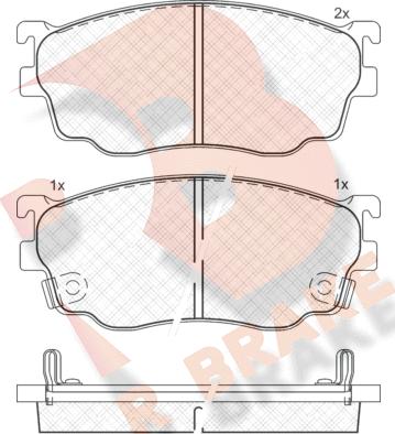 R Brake RB1334 - Тормозные колодки, дисковые, комплект autosila-amz.com