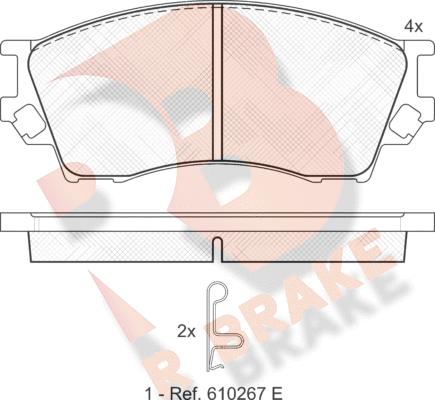 R Brake RB1337 - Тормозные колодки, дисковые, комплект autosila-amz.com