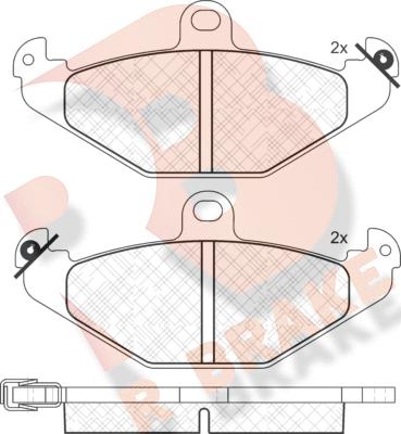 R Brake RB1379 - Тормозные колодки, дисковые, комплект autosila-amz.com