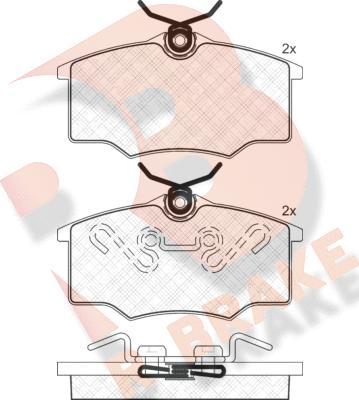 R Brake RB1250 - Тормозные колодки, дисковые, комплект autosila-amz.com