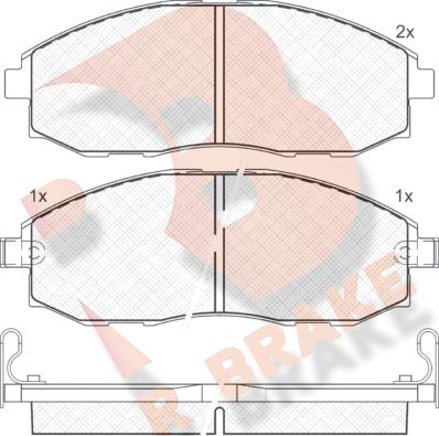 R Brake RB1266 - Тормозные колодки, дисковые, комплект autosila-amz.com