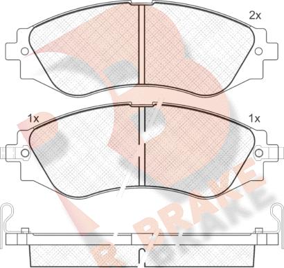 R Brake RB1260 - Тормозные колодки, дисковые, комплект autosila-amz.com