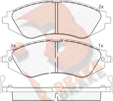 R Brake RB1263 - Тормозные колодки, дисковые, комплект autosila-amz.com