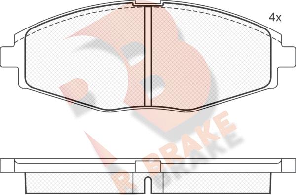 R Brake RB1262 - Тормозные колодки, дисковые, комплект autosila-amz.com