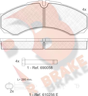 R Brake RB1208-200 - Тормозные колодки, дисковые, комплект autosila-amz.com