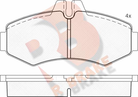 R Brake RB1288 - Тормозные колодки, дисковые, комплект autosila-amz.com