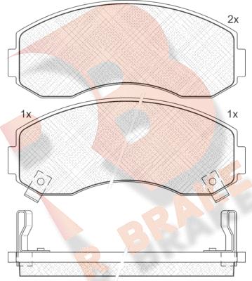 R Brake RB1224 - Тормозные колодки, дисковые, комплект autosila-amz.com