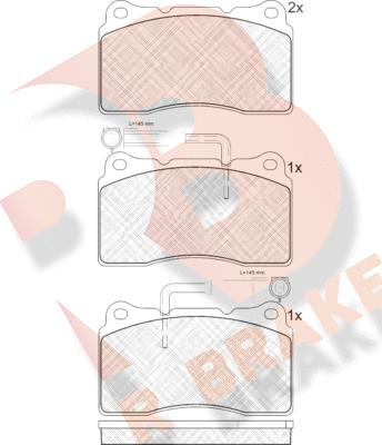 R Brake RB1279 - Тормозные колодки, дисковые, комплект autosila-amz.com