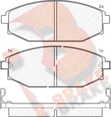 R Brake RB1272 - Тормозные колодки, дисковые, комплект autosila-amz.com