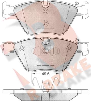 R Brake RB1795 - Тормозные колодки, дисковые, комплект autosila-amz.com
