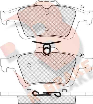 R Brake RB1744-396 - Тормозные колодки, дисковые, комплект autosila-amz.com