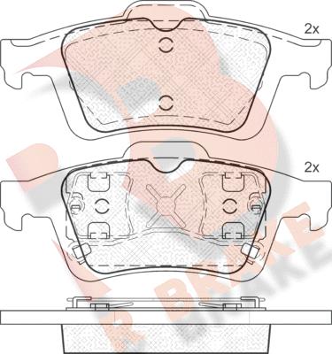 R Brake RB1743 - Тормозные колодки, дисковые, комплект autosila-amz.com