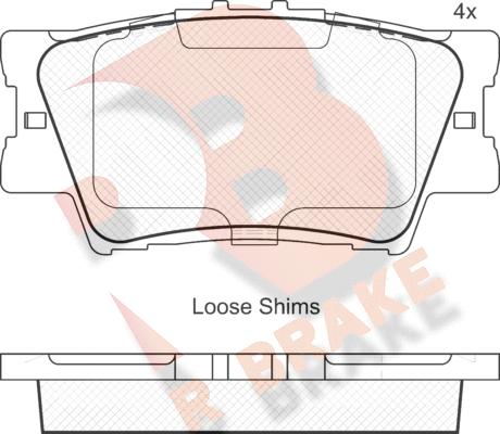 R Brake RB1761 - Тормозные колодки, дисковые, комплект autosila-amz.com