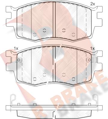 R Brake RB1711 - Тормозные колодки, дисковые, комплект autosila-amz.com