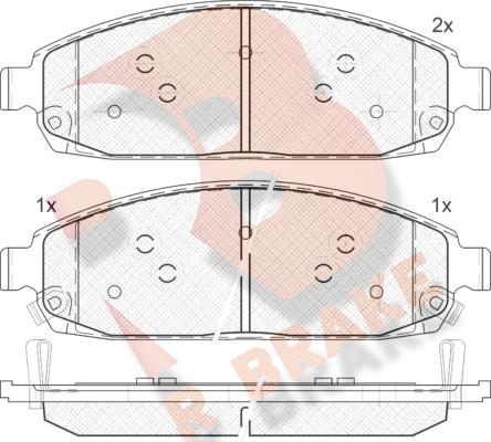 R Brake RB1713 - Дисковые тормозные колодки R BRAKE autosila-amz.com