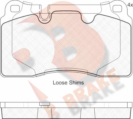 R Brake RB1789 - Тормозные колодки, дисковые, комплект autosila-amz.com