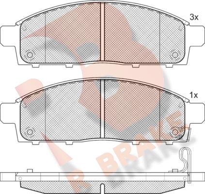 R Brake RB1784 - Тормозные колодки, дисковые, комплект autosila-amz.com