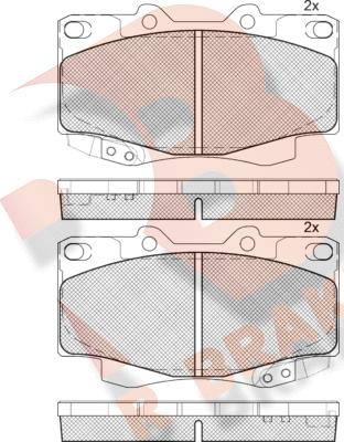 R Brake RB1781 - Тормозные колодки, дисковые, комплект autosila-amz.com