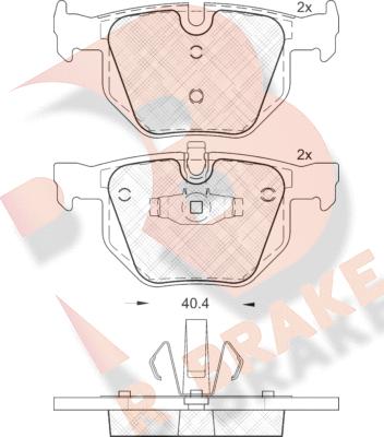 R Brake RB1739 - Тормозные колодки, дисковые, комплект autosila-amz.com