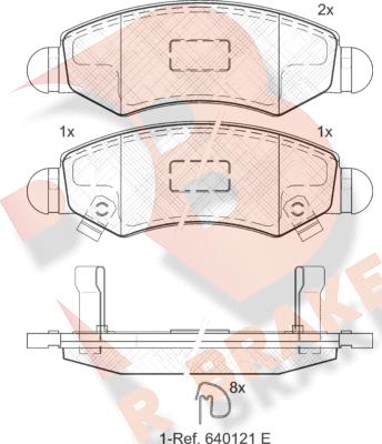 R Brake RB1731 - Тормозные колодки, дисковые, комплект autosila-amz.com
