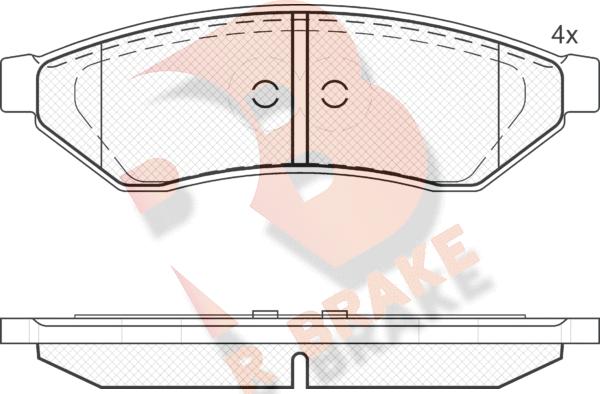 R Brake RB1726 - Тормозные колодки, дисковые, комплект autosila-amz.com