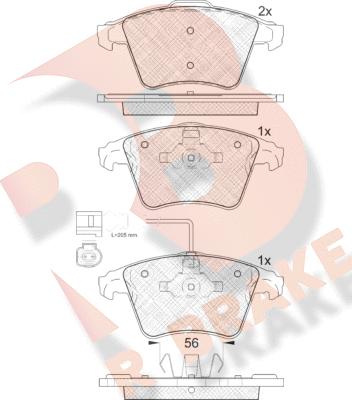 R Brake RB1778 - Тормозные колодки, дисковые, комплект autosila-amz.com