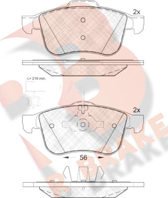 R Brake RB1772 - Тормозные колодки, дисковые, комплект autosila-amz.com