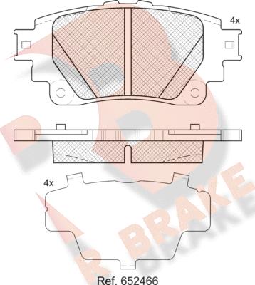 R Brake RB2424 - Тормозные колодки, дисковые, комплект autosila-amz.com