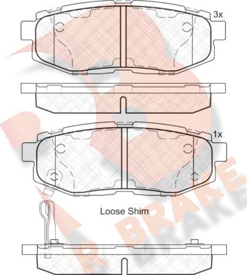 R Brake RB2088 - Тормозные колодки, дисковые, комплект autosila-amz.com