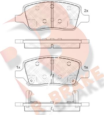 R Brake RB2083 - Тормозные колодки, дисковые, комплект autosila-amz.com