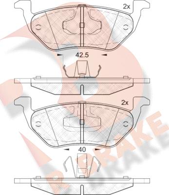 R Brake RB2031 - Тормозные колодки, дисковые, комплект autosila-amz.com