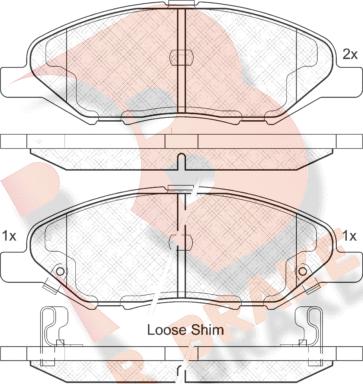 R Brake RB2074 - Тормозные колодки, дисковые, комплект autosila-amz.com