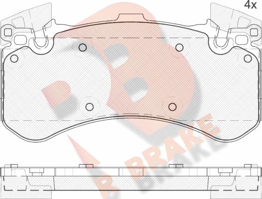 R Brake RB2070 - Тормозные колодки, дисковые, комплект autosila-amz.com