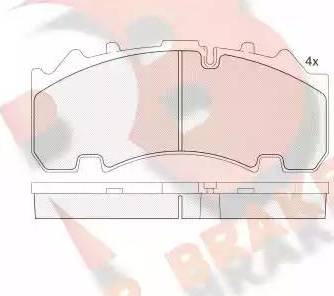 R Brake RB2155 - Тормозные колодки, дисковые, комплект autosila-amz.com
