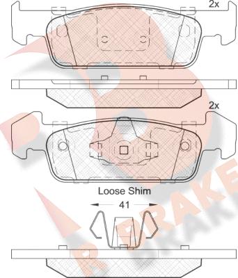 R Brake RB2115-202 - Тормозные колодки, дисковые, комплект autosila-amz.com