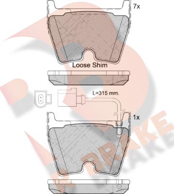 R Brake RB2113-203 - Тормозные колодки, дисковые, комплект autosila-amz.com