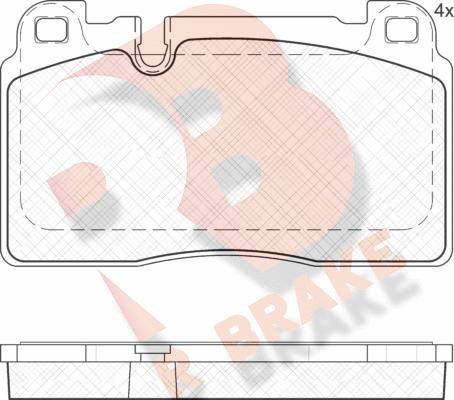 R Brake RB2112 - Тормозные колодки, дисковые, комплект autosila-amz.com