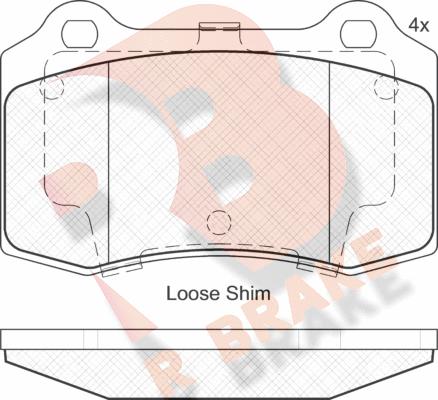 R Brake RB2117 - Тормозные колодки, дисковые, комплект autosila-amz.com