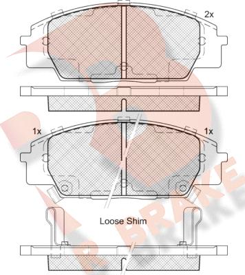 R Brake RB2179 - Тормозные колодки, дисковые, комплект autosila-amz.com