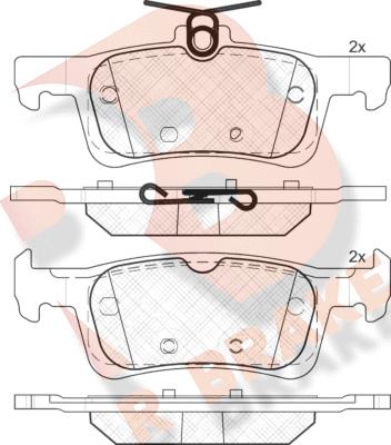 R Brake RB2174 - Тормозные колодки, дисковые, комплект autosila-amz.com