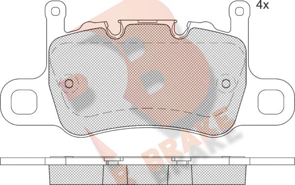 R Brake RB2348 - Тормозные колодки, дисковые, комплект autosila-amz.com