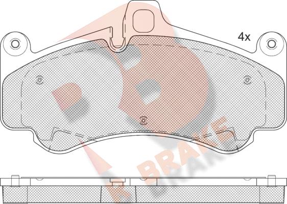 R Brake RB2359 - Тормозные колодки, дисковые, комплект autosila-amz.com
