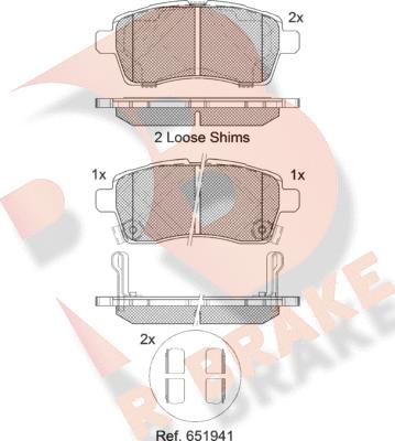 R Brake RB2305 - Тормозные колодки, дисковые, комплект autosila-amz.com