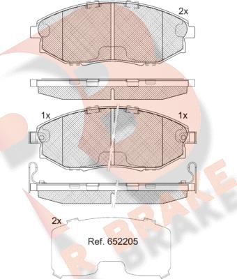 R Brake RB3326 - Тормозные колодки, дисковые, комплект autosila-amz.com