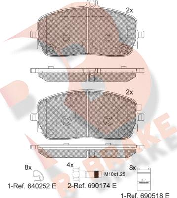 R Brake RB2331 - Тормозные колодки, дисковые, комплект autosila-amz.com