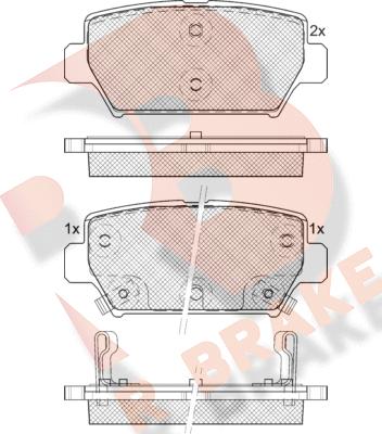 R Brake RB2338 - Тормозные колодки, дисковые, комплект autosila-amz.com