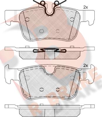 R Brake RB2327 - Тормозные колодки, дисковые, комплект autosila-amz.com