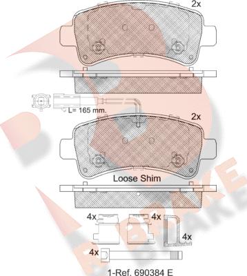 R Brake RB2240 - Тормозные колодки, дисковые, комплект autosila-amz.com